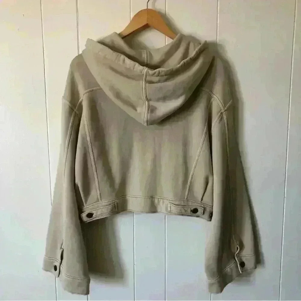 Free People CHAQUETA DREAMERS Cropped Hooded Jacket Size S/P - Picture 12 of 14
